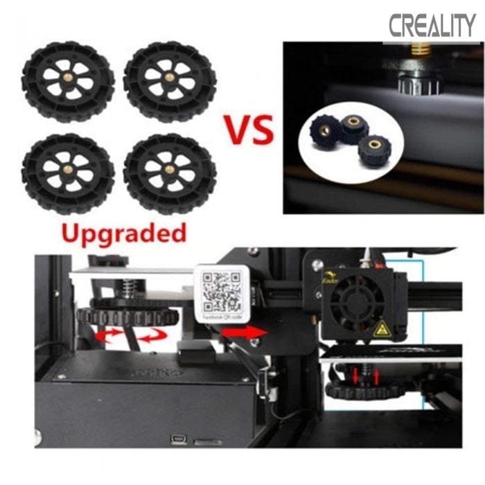 Creality Upgrades 4PCS Big Hand Twist Leveling Nut For Hot Creality CR-10/10S Mini/Ender-3 3D Printer